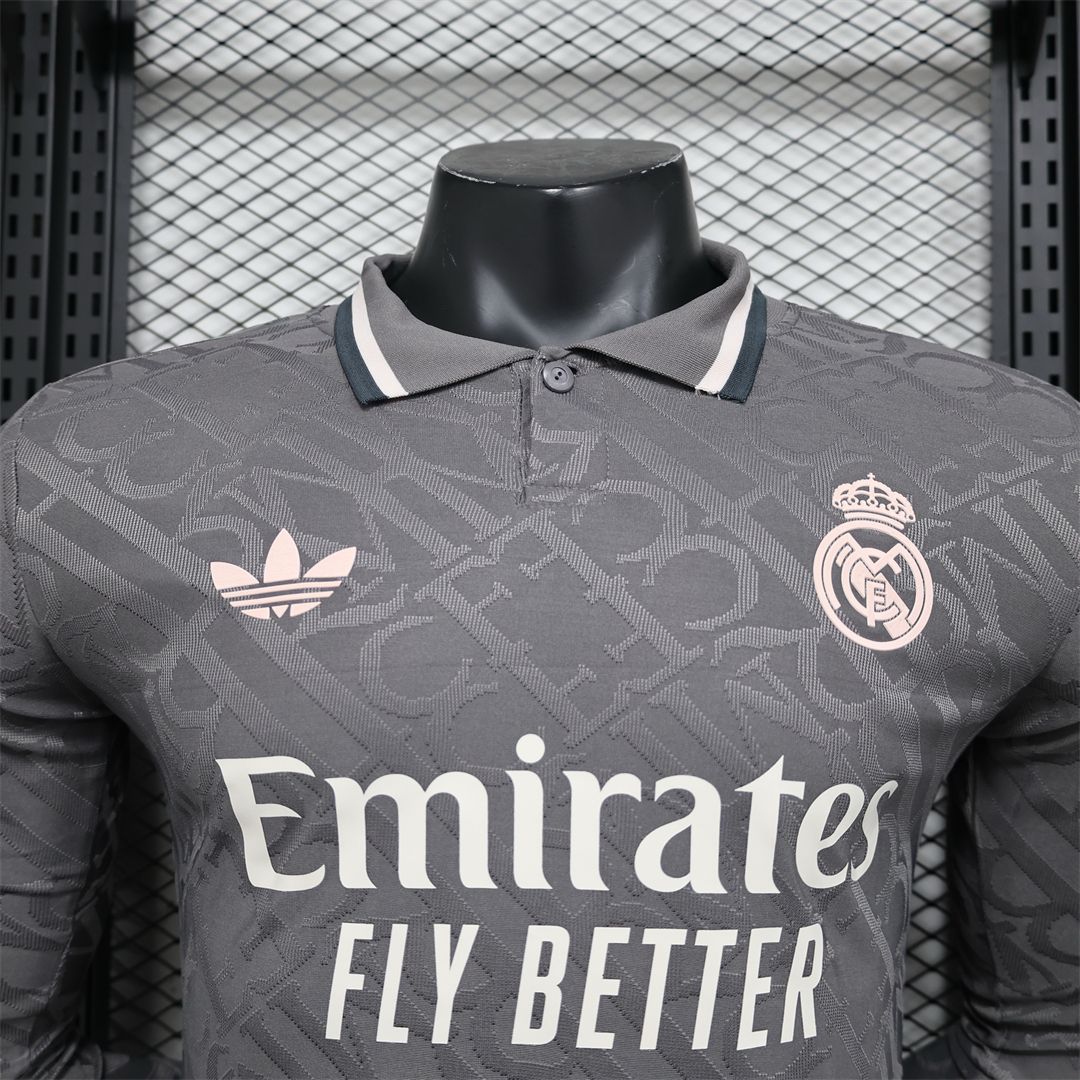 REAL MADRID CF 3RD KIT 24/25 FAN and PLAYER VERSION (LONG SLEEVE)