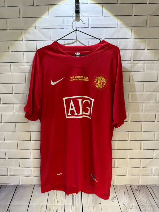 Retro Ronaldo Manchester United home kit jersey – classic red football shirt available in Tbilisi, Georgia